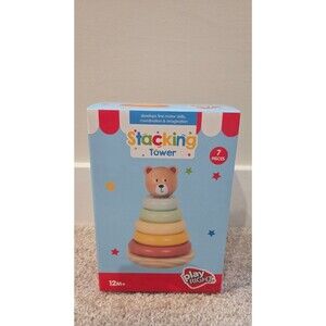 Play right wooden stacking tower toy